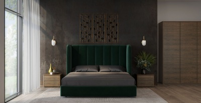 Кровать с подъемным механизмом Renata, отделка ткань кат 2 Velour 220-37 222175