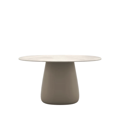 Cobble Table 135 cm Stoneware Ivory 948496