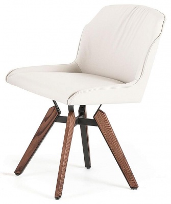 Обеденный стул Cattelan italia Tyler 540 255 060 001 - ecopelle BIANCO 553325