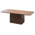 Обеденный стол, отделка шпон ореха F, темно-серый матовый лак 394479