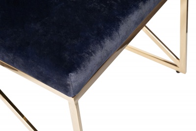 Стул велюровый темно-синий/ножки золото 705833