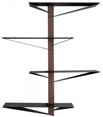 Стеллаж Tonin Casa Albatros 6472 - matt black , canaletto 910682