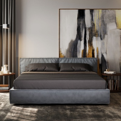 Кровать с решеткой Alita, отделка ткань Suede TL 517 кат 1 282056
