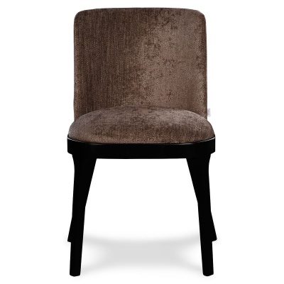 Стул, отделка черный матовый лак, ткань Chenille AB 08 NW 630235