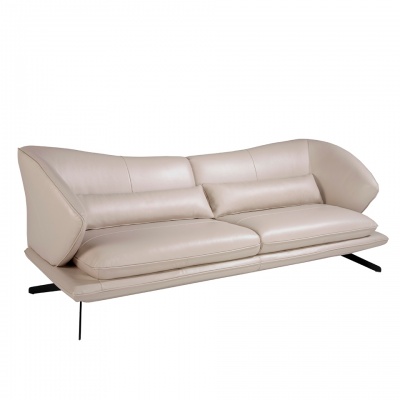 Диван 3-х местный 6146/KF2157-3P-M5652 кожаный с декоративными подушками 878764
