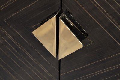 Витрина Golden Prism коричневая/золото 471455