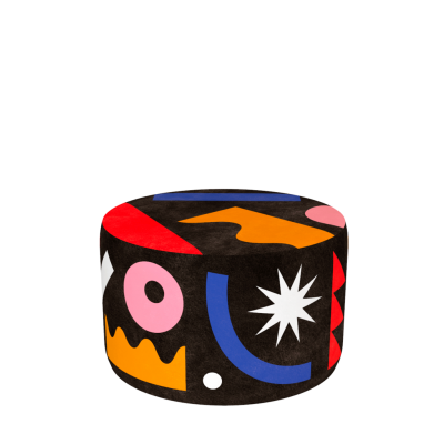 Pouf Oggian Landscape Black M 623448