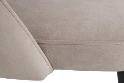 Стул велюровый серо-бежевый 362427