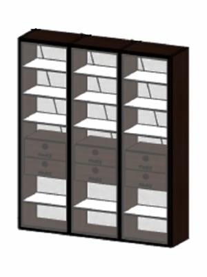 Витрина Pianca Spazioteca - wood borgogna / door 969177