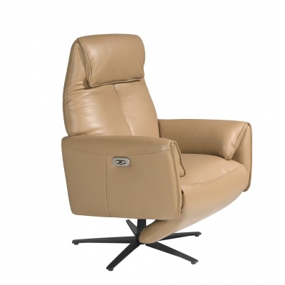 Вращающееся кресло Double Relax/ 5086 с кожаной обивкой 489504