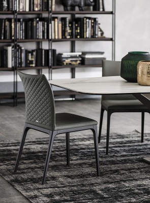 Обеденный стул Cattelan italia Arcadia Couture 540244060001 - ecopelle BIANCO 575527