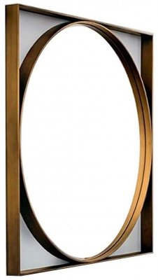 Зеркало Sovet Italia Visual Geometric P5376 - металл ottone 597913