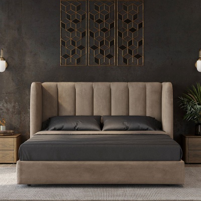 Кровать с подъемным механизмом Renata, отделка ткань Suede TL 005 кат 2 608449