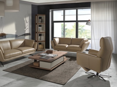 Вращающееся кресло Double Relax/ 5086 с кожаной обивкой 489504