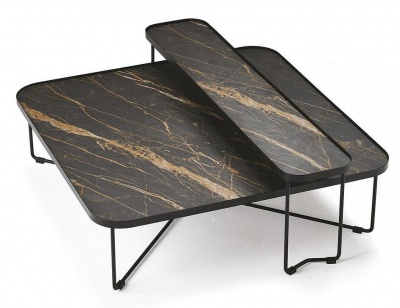 Журнальный столик Cattelan italia Benny Keramik - gfm73 black embossed 985235