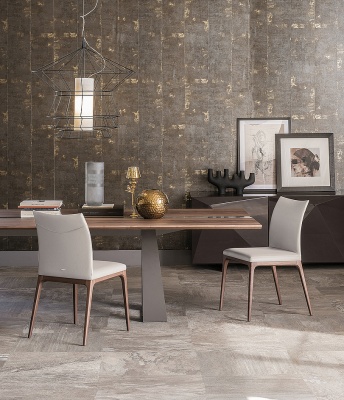 Обеденный стул Cattelan italia Arcadia 540265070001 - ecopelle BIANCO 313301