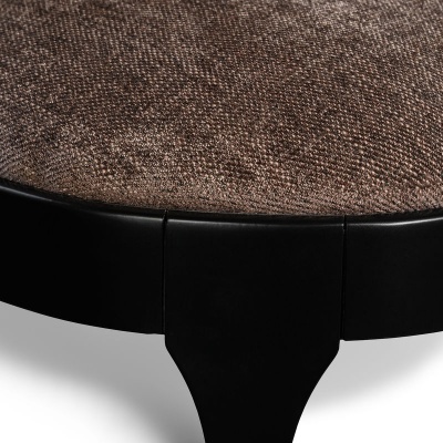 Стул, отделка черный матовый лак, ткань Chenille AB 08 NW 630235