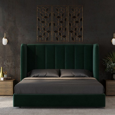 Кровать с подъемным механизмом Renata, отделка ткань кат 2 Velour 220-37 222175