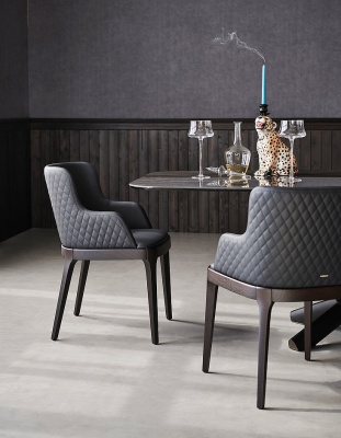 Обеденный стул Cattelan italia Magda Couture 540228160024 - ecopelle NERO 866601