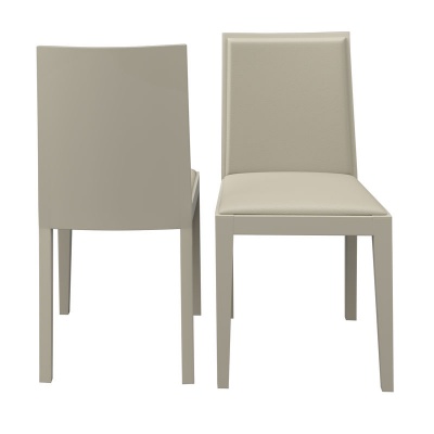 Стул, отделка глянцевый серо-бежевый лак, экокожа PU78 518616