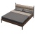 Кровать, отделка шпон ореха F, черный матовый лак, латунь, экокожа PU63 219687