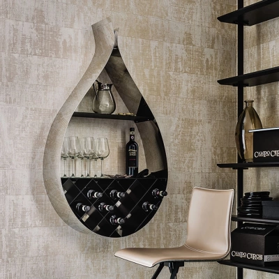 Стеллаж Cattelan italia DROP 600176080006 - GFM11 titanium embossed / полки 367238