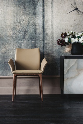 Обеденный стул Cattelan italia Arcadia 540 265 280 003 - ecopelle PANNA 198643