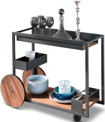 Сервировочный стол Cattelan italia Brandy 600163080012 - GFM69 Graphite goffrato / burned 842691