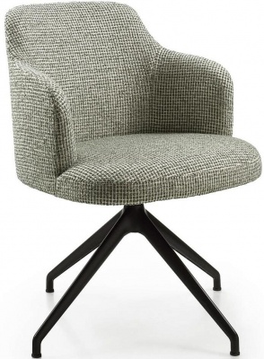 Обеденный стул Porada Abby con braccioli girevole 150150 - black matt / bouclage 882807