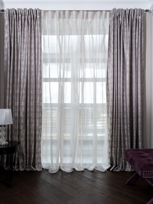 Портьера HOUSTON 275х260см серая 264827