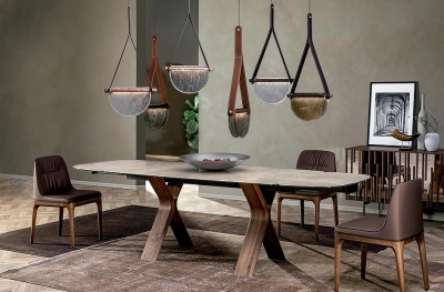 Потолочный светильник Tonin Casa Dali 9116 + 9116R01 - canaletto walnut , cognac 317011