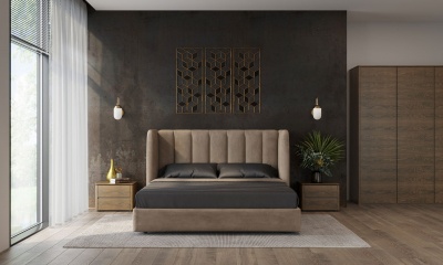 Кровать с подъемным механизмом Renata, отделка ткань Suede TL 005 кат 2 608449