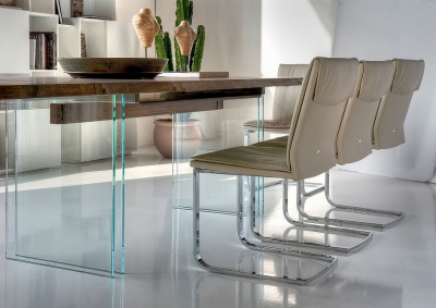 Обеденный стул Cattelan italia Liz 540 279 380 026 - ecopelle FANGO 886090
