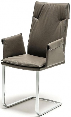 Обеденный стул Cattelan italia Liz 540 279 380 026 - ecopelle FANGO 886090