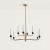 Люстра Delie, отделка состаренное золото, матовое стекло, черный мрамор 867305 Люстра Delie, отделка состаренное золото, матовое стекло, черный мрамор 867305