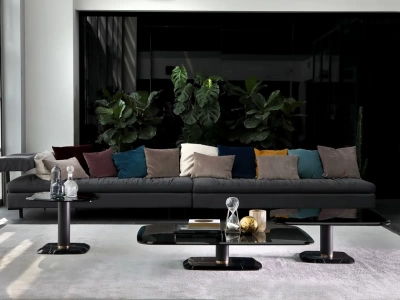 Журнальный столик Tonin Casa BOTERO 8092G - мрамор М129 444798