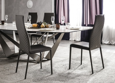 Обеденный стул Cattelan italia Norma Couture 540239090024 - ecopelle NERO 916788
