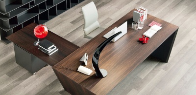 Письменный стол Cattelan italia VEGA + Drawer - unit 49*49*56 + PAD 100*60 - rovere bruciato Rb 313063