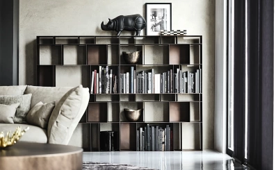 Стеллаж Cattelan italia Latitude + Optional ballast 100 640120080000 + 666412000000 - GFM11 goffrato titanio 437073
