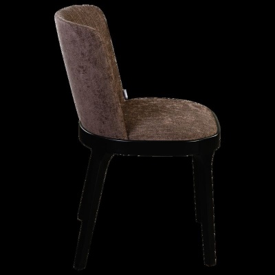 Стул, отделка черный матовый лак, ткань Chenille AB 08 NW 501045