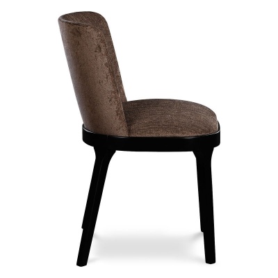 Стул, отделка черный матовый лак, ткань Chenille AB 08 NW 630235