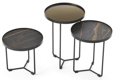 Журнальный столик Cattelan italia Billy Keramik - gfm73 black embossed 151488