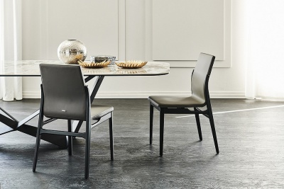 Обеденный стул Cattelan italia Ginevra 540 219 090 003 - ecopelle PANNA 751204