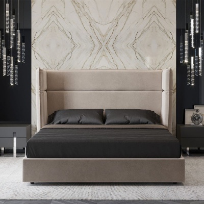 Кровать с решеткой Bonita, отделка ткань кат.2 Velour 220-01 565016