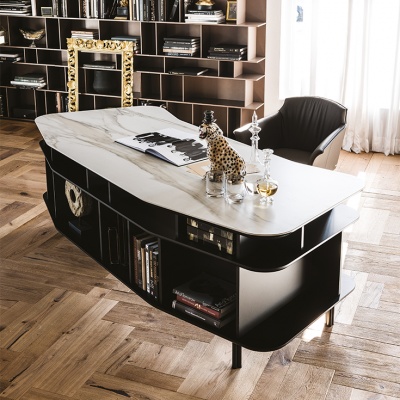 Письменный стол Cattelan italia Wall Street 700114080031 - Goffrato nero GF73 / ceramic 616565