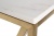 Консоль искусственный белый мрамор Pearl White/матовое золото 169409 Консоль искусственный белый мрамор Pearl White/матовое золото 169409