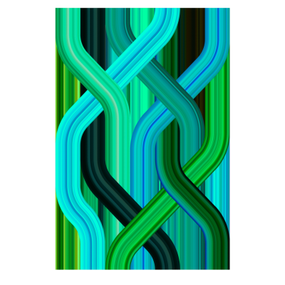 Carpet Wave Green Rectangular 351368